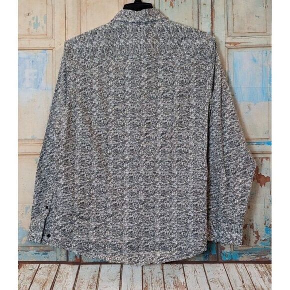 Alfani Mens Size Large Bright White Stretch Long Sleeve Collared Button-Up Shirt - Picture 6 of 10